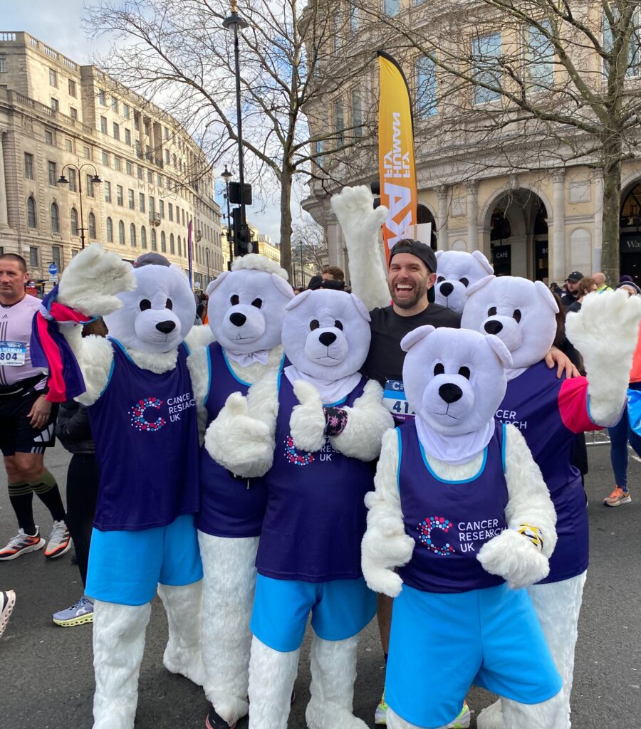 Polar bear dress up in Central London.
