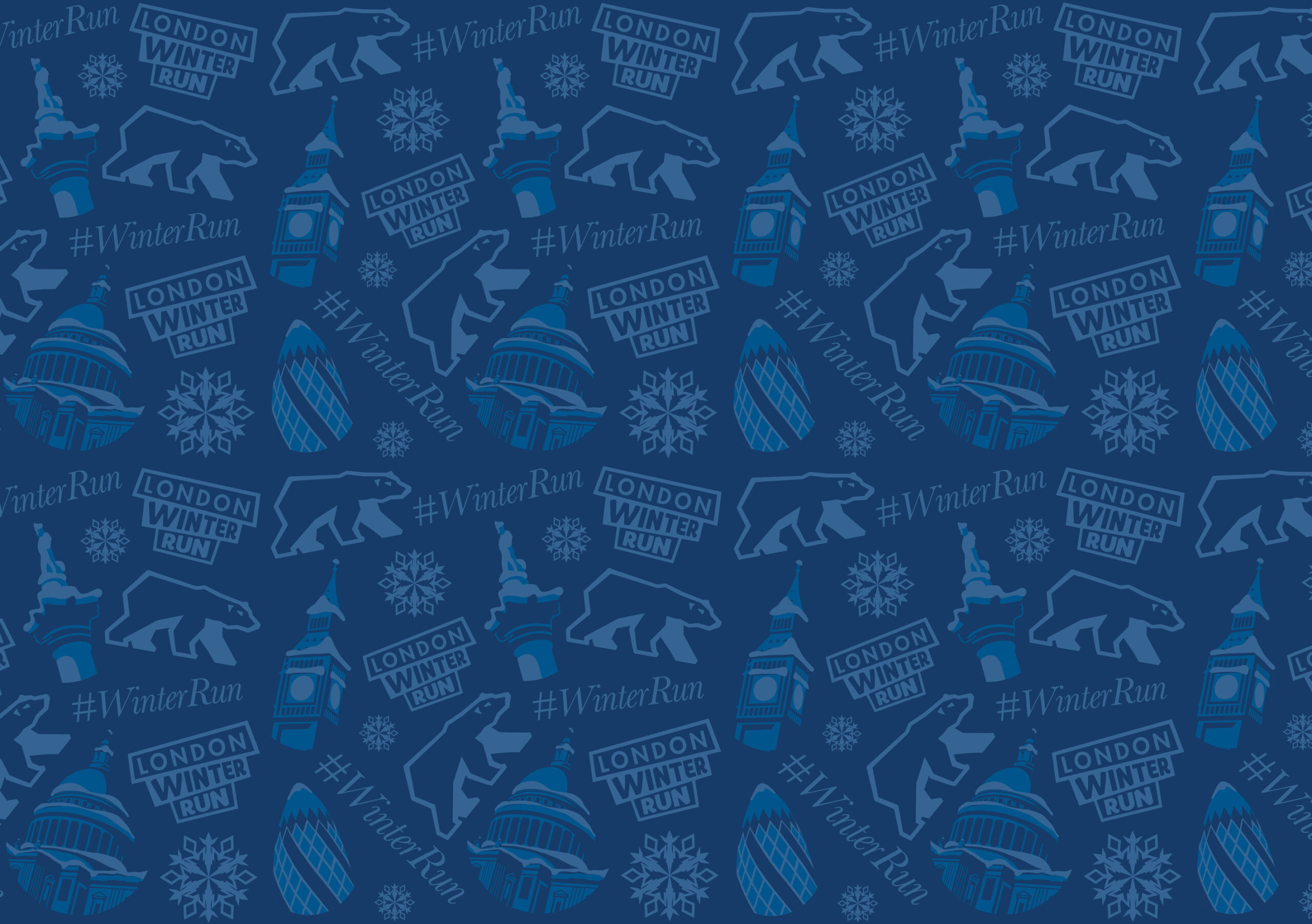 Dark Blue Winter Run Pattern